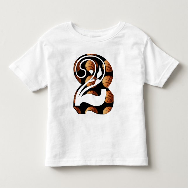Basketball Number Two,  Picture Logo, Toddler T-Shirt (Front)