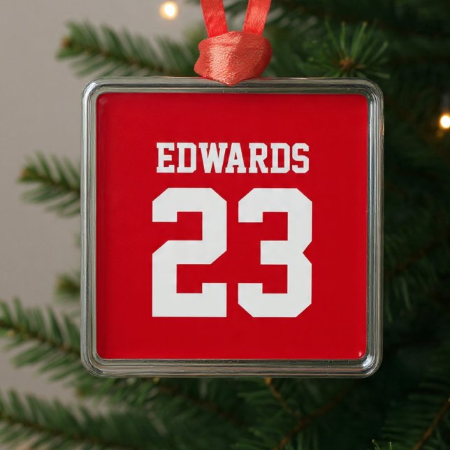 Basketball Numbered Metal Ornament (Creator Uploaded)