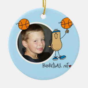 Basketball Nut Photo Keepsake Ornament