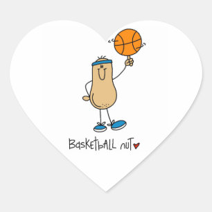Basketball Nut T-shirts and Gifts Heart Sticker