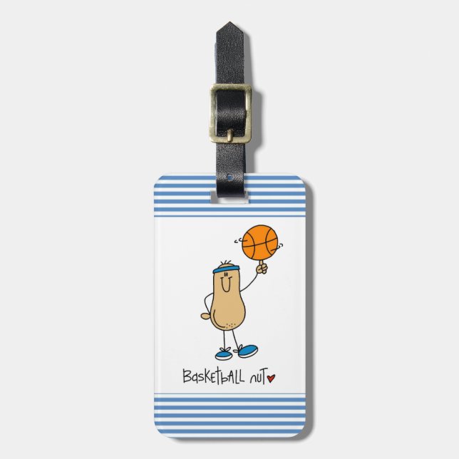 Basketball Nut T-shirts and Gifts Luggage Tag (Front Vertical)