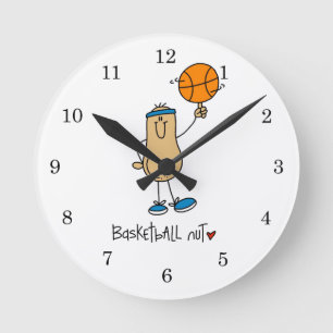 Basketball Nut T-shirts and Gifts Round Clock