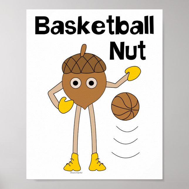 Basketball Nut Text Poster (Front)