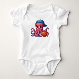 Basketball Octopus Baby Bodysuit