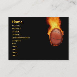 Basketball On Fire Business Card
