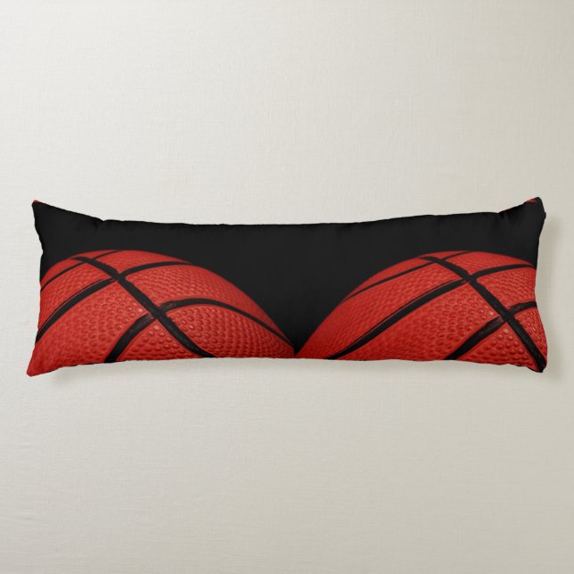 Basketball  orange and black body cushion (Front)