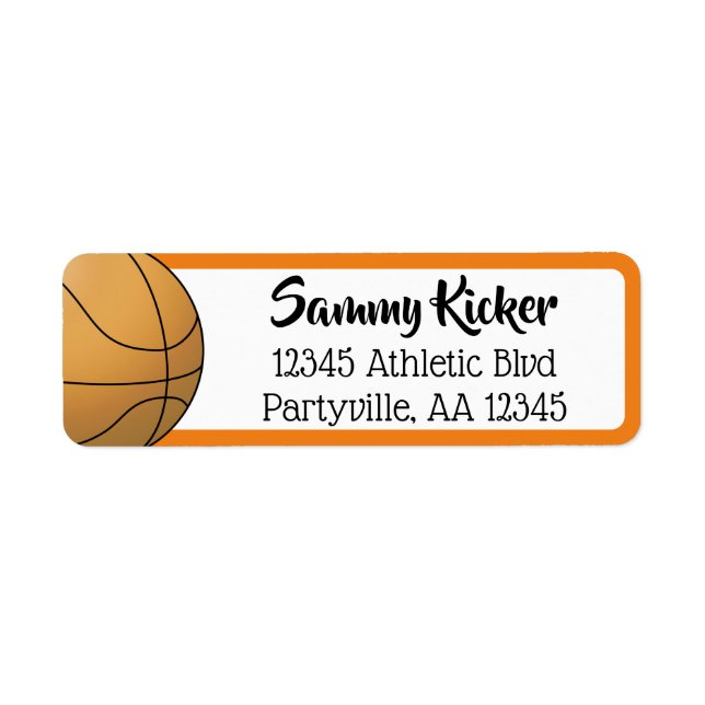 Basketball Orange & Black Address (Front)