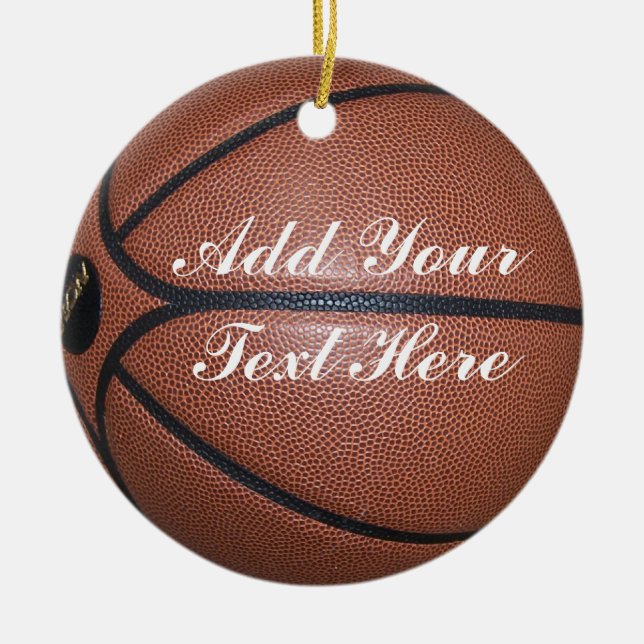 BASKETBALL-ORNAMENT CERAMIC TREE DECORATION (Front)