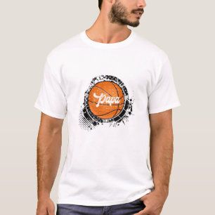 Basketball Papa Vintage Basketball Family Matching T-Shirt