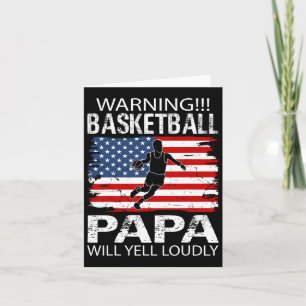 Basketball Papa Yell Funny Basketball Papa  Card