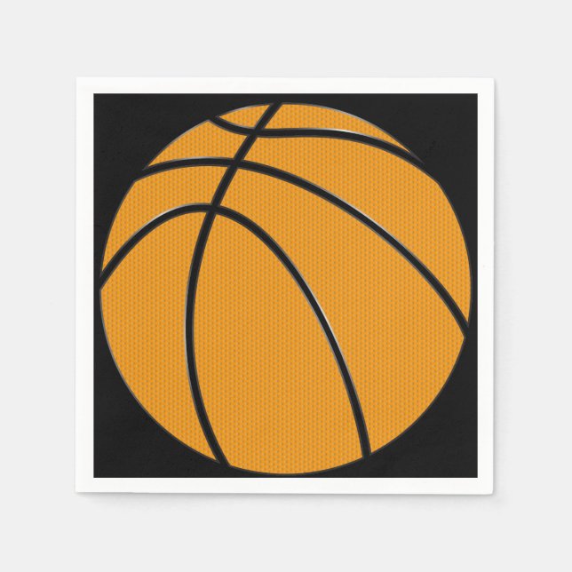 Basketball Paper Cocktail Napkins (Front)