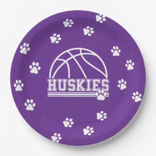 Basketball paper plate