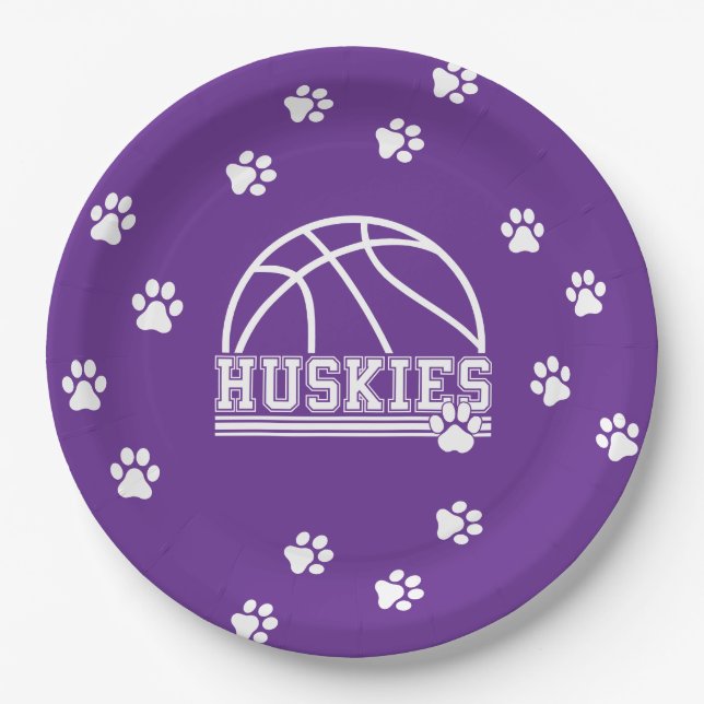 Basketball  paper plate (Front)