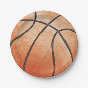 Basketball Paper Plate