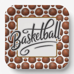 Basketball paper plate