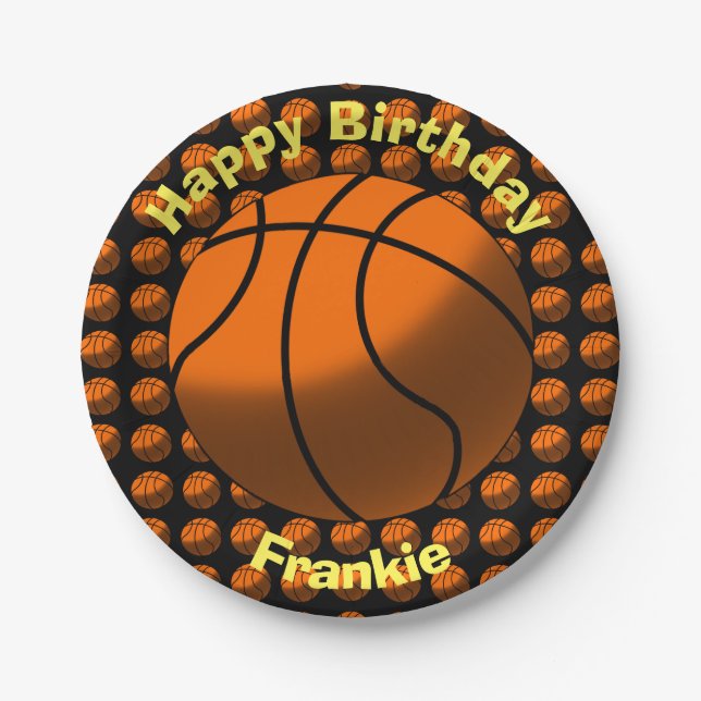 Basketball Paper Plates (Front)