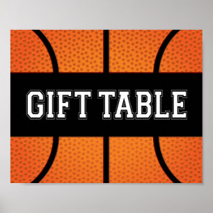 Basketball Party GIFT TABLE Sign Print