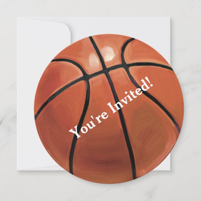 Basketball Party Invitation (Front)