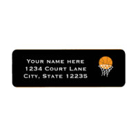 Basketball Party Invitation Card Address Label