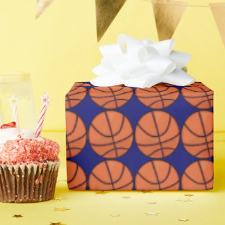 Basketball Pattern Custom Wrapping Paper