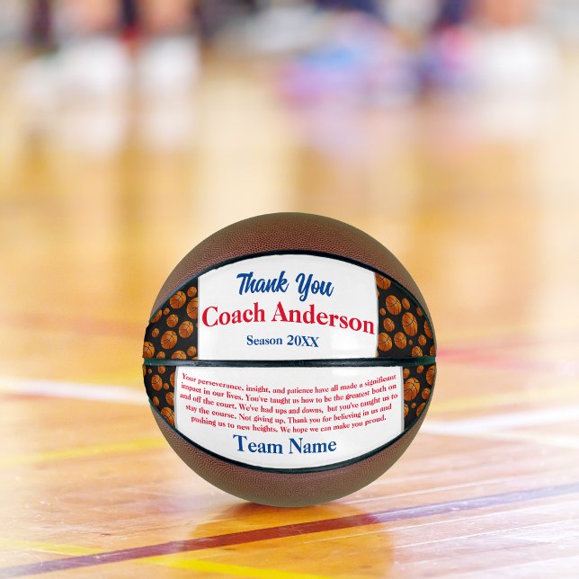 Basketball Pattern Inspirational Thank You Coach (Creator Uploaded)
