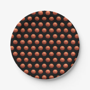 Basketball Pattern  Paper Plate