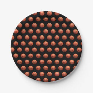 Basketball Pattern Paper Plate