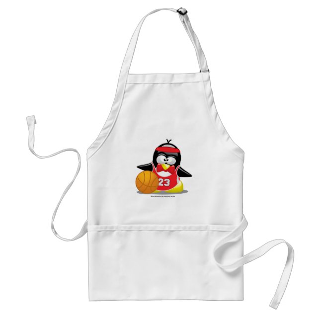 Basketball Penguin Standard Apron (Front)