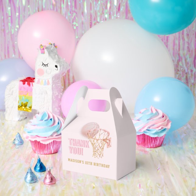 Basketball Personalised Girl Birthday Favour Box (Party)