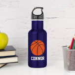 Basketball Personalised Kids 532 Ml Water Bottle<br><div class="desc">Personalised design for your little athletes and sports fans.</div>