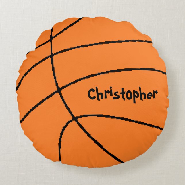 Basketball Personalised Round Cushion (Front)