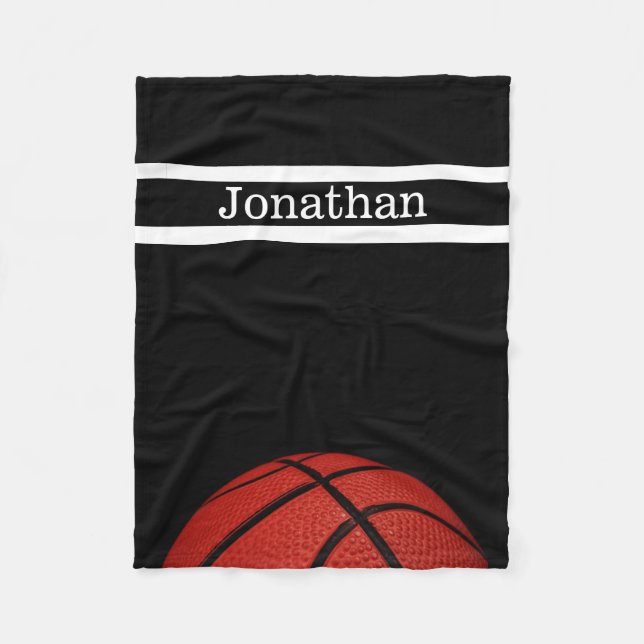 Basketball  Personalised with name blanket (Front)