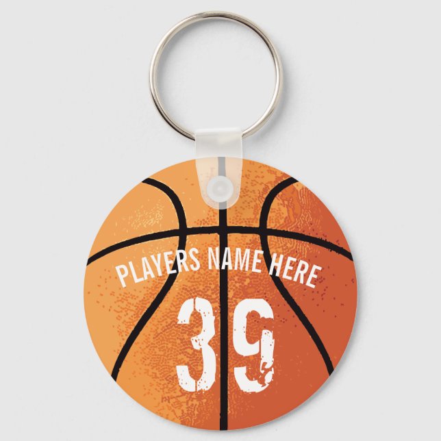 Basketball (Personalizable) Keychain (Front)