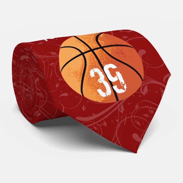 Basketball (Personalizable) Tie (Rolled)
