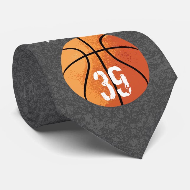 Basketball (Personalizable) Tie (Rolled)