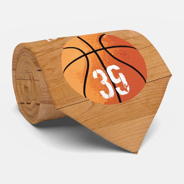Basketball (Personalizable) Tie (Rolled)