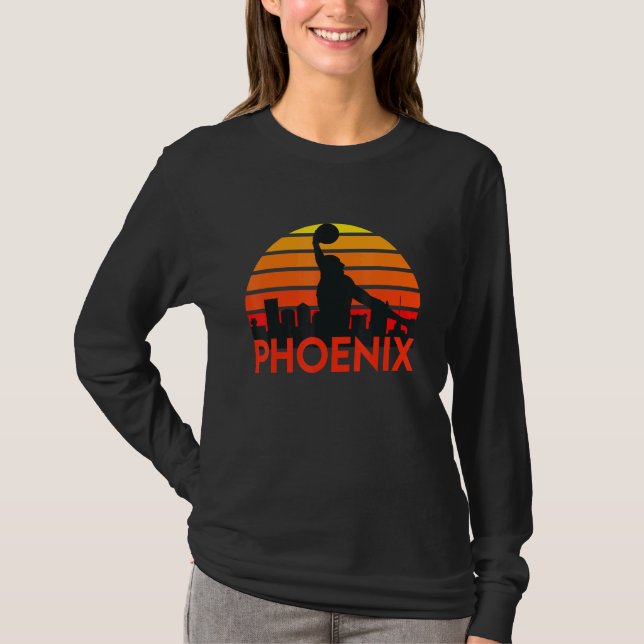 Basketball Phoenix Arizona Skyline T-Shirt (Front)