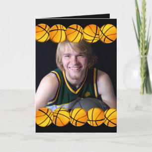 Basketball photo birthday card