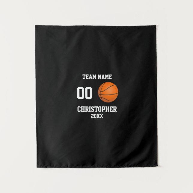 Basketball photo collage fleece blanket tapestry (Front)