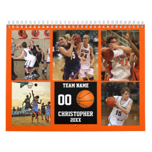 Basketball Photo Collage Personalized Calendar