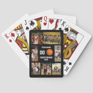 Basketball photo collage playing cards