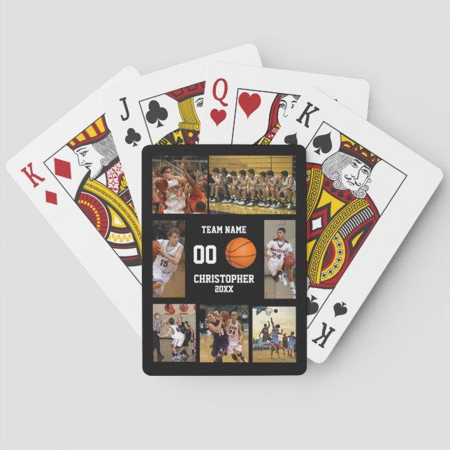 Basketball photo collage playing cards (Back)