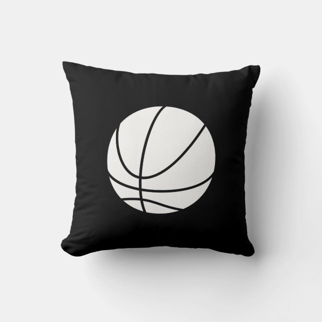 Basketball Pictogram Throw Pillow (Front)
