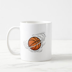 Basketball Planet Saturn Space Illustration  Coffee Mug