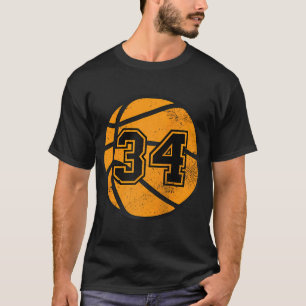 Basketball Player 34 Basketball Mum Dad Jersey Num T-Shirt