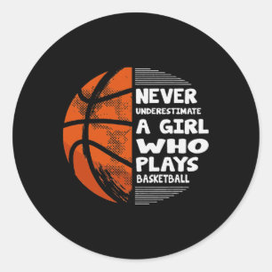 Basketball Player 5 Fouls Hoops Baller Basketball Classic Round Sticker