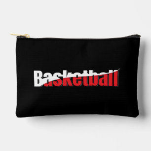 Basketball Player Abstract Swish - Word Art Accessory Pouch