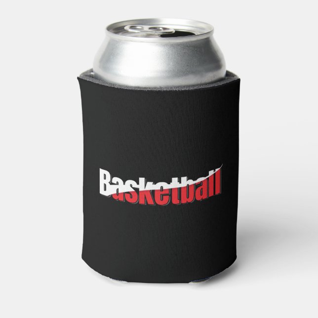 Basketball Player Abstract Swish - Word Art Can Cooler (Can Back)