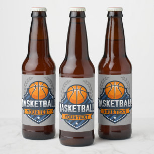 Basketball Player ADD NAME Varsity School Team Beer Bottle Label