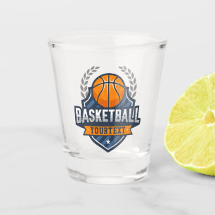 Basketball Player ADD NAME Varsity School Team Shot Glass